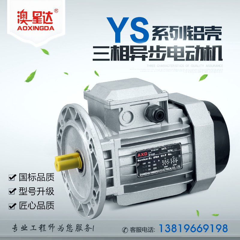 YS系列铝壳三相异步电动机